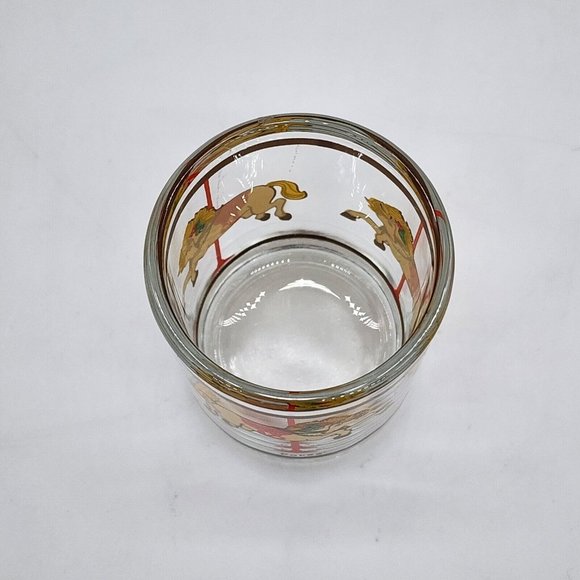 Vintage Pokee Votive Candle Holder Carousel Horses - Picture 4 of 5